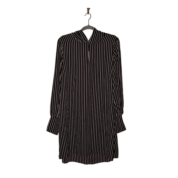 CITY CHIC $128 Long Sleeve Back Neck Tie Striped Shift Dress XS / US Size 14 - Picture 1 of 3
